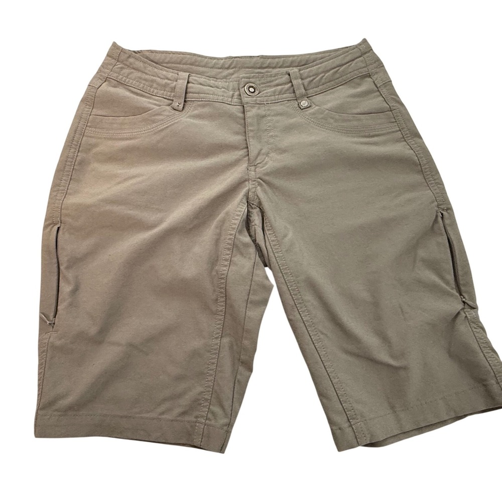 Kuhl Womens Grey Hiking Shorts Size 0 Cargo Pockets Outdoor Trail